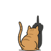 Recognize the Signs Cat Middle Finger