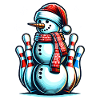 BOwling Christmas Sports Santa Claus