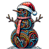 CYcling Christmas Sports Santa Claus