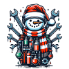 MEchanic Christmas Sports Santa Claus