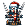 FIshing Christmas Sports Santa Claus