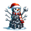 MEchanic Christmas Sports Santa Claus