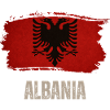 Grunge flag of Albania, Albanians proud