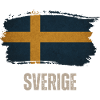 Grunge-Flagge Schwedens, stolzer Schwede