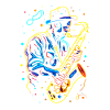 Saxophonist Großvater