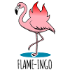 Flame-Ingo - ein flammender Flamingo