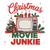 Christmas Movie Junkie Nostalgic TV Design
