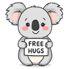 Cute Koala Free Hugs