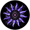 Concentric astral violet sun