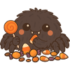 Karamellmonster mit Leckereien