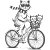 Vélo chat avec panier