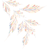 Delicately shimmering, feather-light leaf pattern