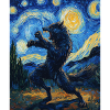 Werewolf Wolf Van Gogh Style