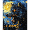 Werewolf Wolf Van Gogh Style