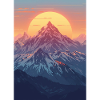 Mountains in the Pastel Sun