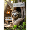 Welcome Home Sloth in Treehouse