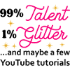 Talent Glitter Étoiles Script