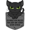 Ich bringe kein Unglück Schwarze Katze Brusttasche