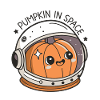 Pumpkin Astronaut in Space