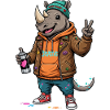 Rhino Streetwear Art Spray