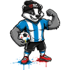Panda Fußballheld im FC Stil