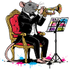 Jazzrat en trompette smoking