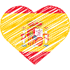 Spain Heart Shirt Flag Love Spain Gift