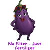 Eggplant Diva Sunglasses Caricature Motif