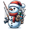 FIshing Christmas Sports Santa Claus