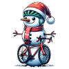 CYcling Christmas Sports Santa Claus