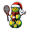 TEnnis Christmas Sports Santa Claus