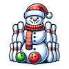 BOwling Christmas Sports Santa Claus