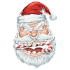 Wütend Lachender Weihnachtsmann