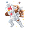 Astronaut duck in space