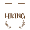 I Love Hiking Motif with Hearts