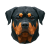 Polygon Rottweiler – Geometric Dog Design
