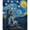 Wolf Van Gogh Style