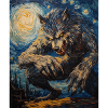 Werewolf Wolf Van Gogh Style