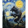 Werewolf Wolf Van Gogh Style