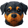 Chiot Rottweiler mignon – Polygon Dog Design