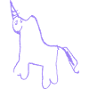 Minimalistisches Einhorn-Lineart