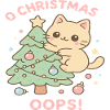 Pastel Cat Christmas Tree