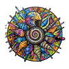 Psychedelic Shell Spiral Mandala