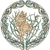 Celtic circle of the shell spiral