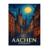 Aachen Night City Painting