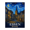 Starry Night in Essen Old Town