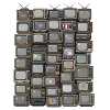 Retro Fernseh-Stack Collage