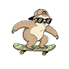 Langsam aber Stilvoll Faultier Skate