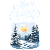Frohe Weihnachten Waldlandschaft