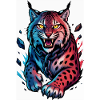 Luchs im Angriff